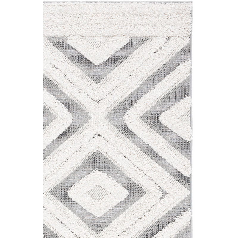Tapis Dimonda ivoire / gris, Rectangle 8 pi x 10 pi