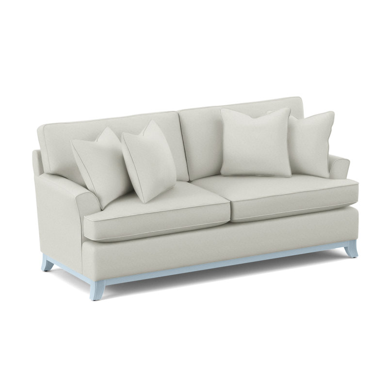 Oaks Way Sofa, Green Performance Fabric; 0851-54, Sea Glass Finish