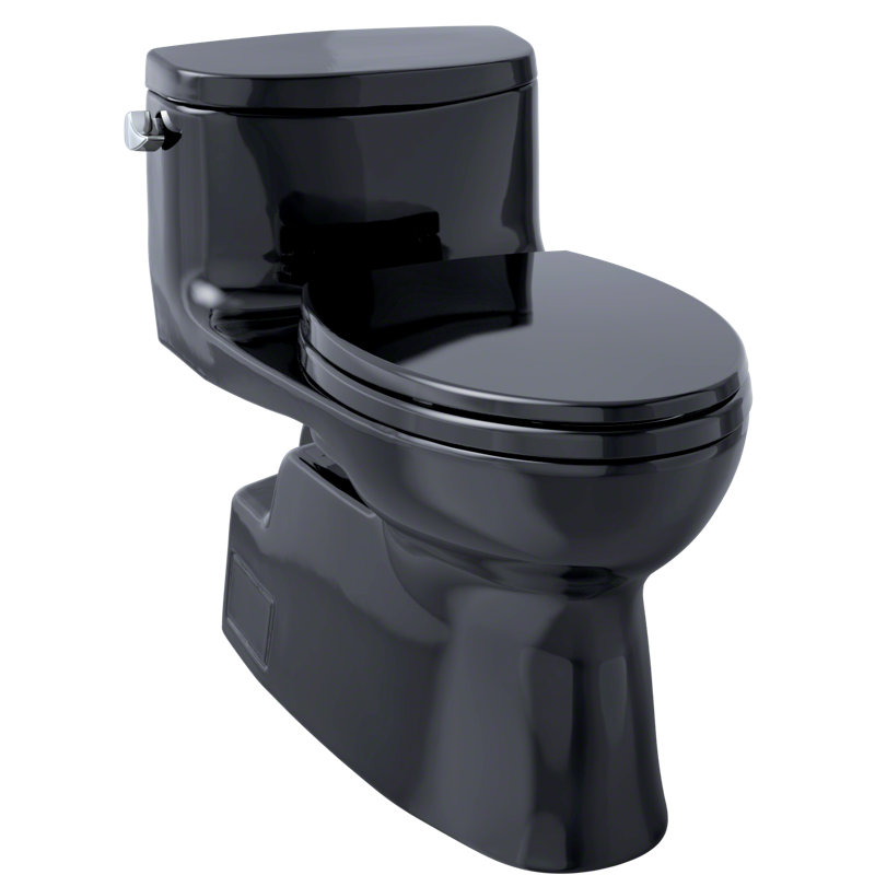 Toilette allongée une pièce à jupe universelle 1,28 GPF TOTO® Carolina® II, noir ébène