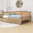 Daybed with Sturdy Wood Construction and Under Bed Trundle-496670461-496670457