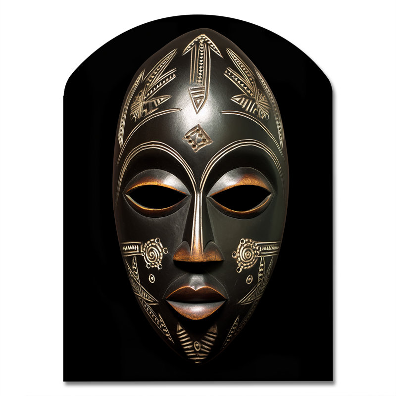 Sculpture murale en métal asymétrique africain, H 34 po x l 25 po x P 1 po