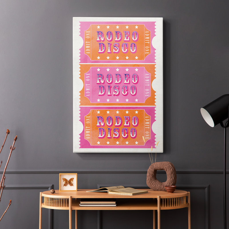 Rodeo Disco -Gallery Wrapped Cavas, 12" H x 8" W
