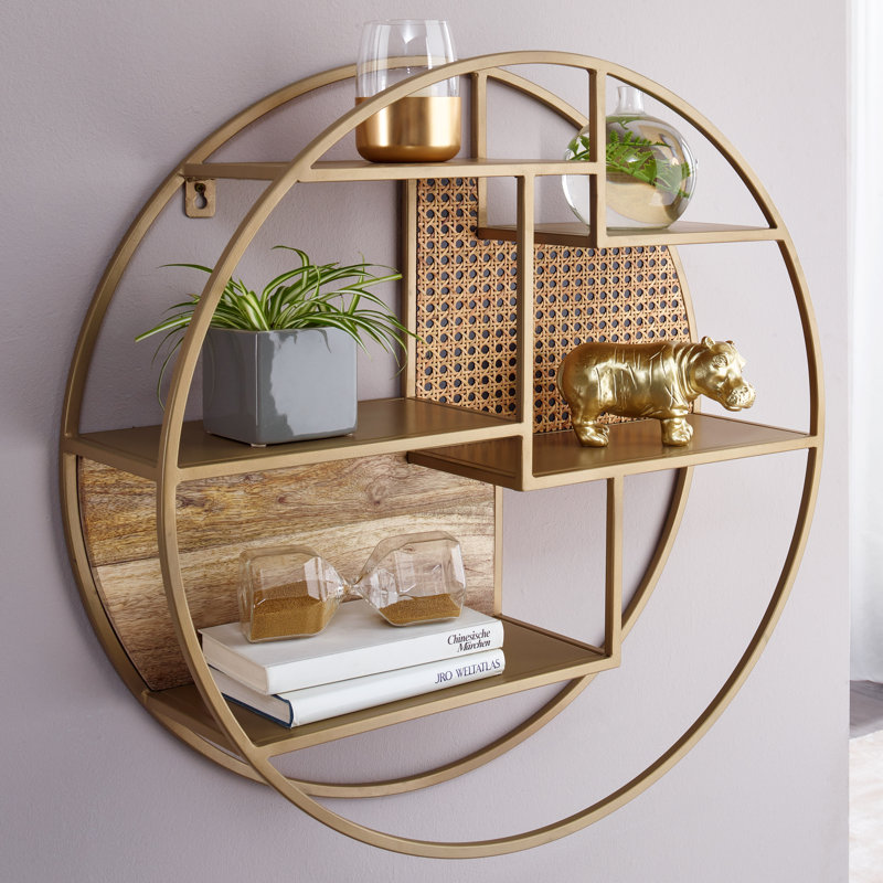 Vanscoy 5 Piece Circle Floating Shelf