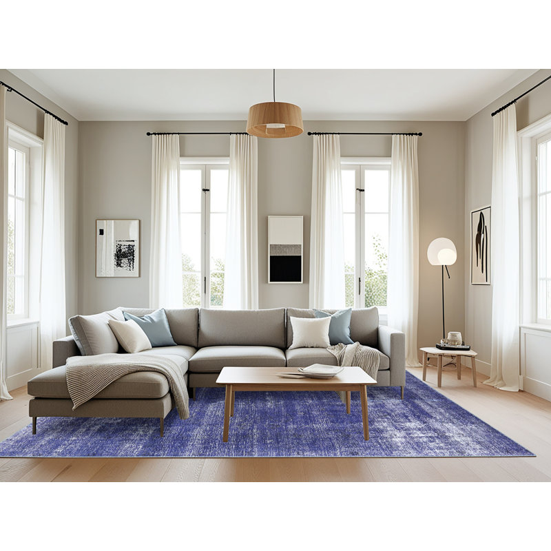 Tapis oriental bleu Janousek, Rectangle 8 pi x 10 pi