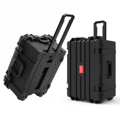 Étui rigide imperméable, 27 po x 20 po x 13 po, étui rigide avec mousse / roues / poignée rétractable pour appareil photo, drone, outil, électronique, antichoc, compatible TSA, intérieur 21,6 po x 14,6 po x 10,2 po