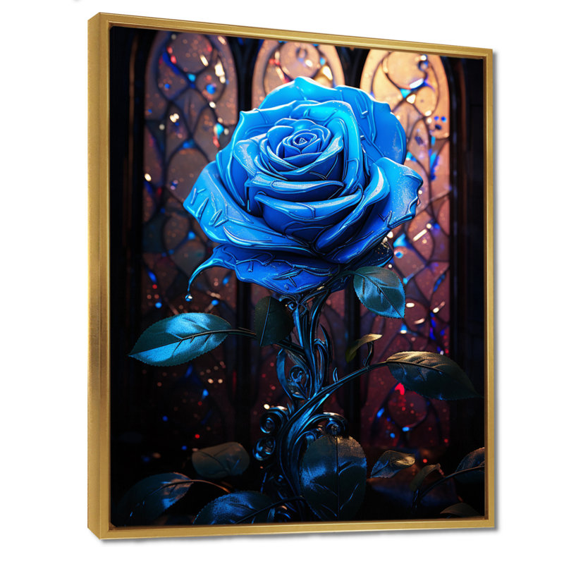 Saint Blue Church Rose - impression d'art mural rose, Toile tendue, H 40 po x l 30 po x P 1,5 po