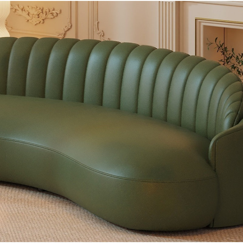 Modern Creative Leisure Sofa, 27.17" H x 102.36" W x 35.43" D, Green