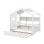 Lit double en bois avec lit gigogne et tablettes de rangement-67320636-67320637