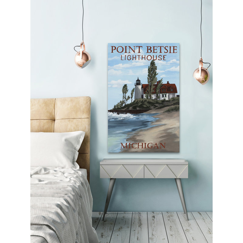 Point Betsie Lighthouse par - impression sur toile tendue, H 36 po x l 24 po x 1,5 po