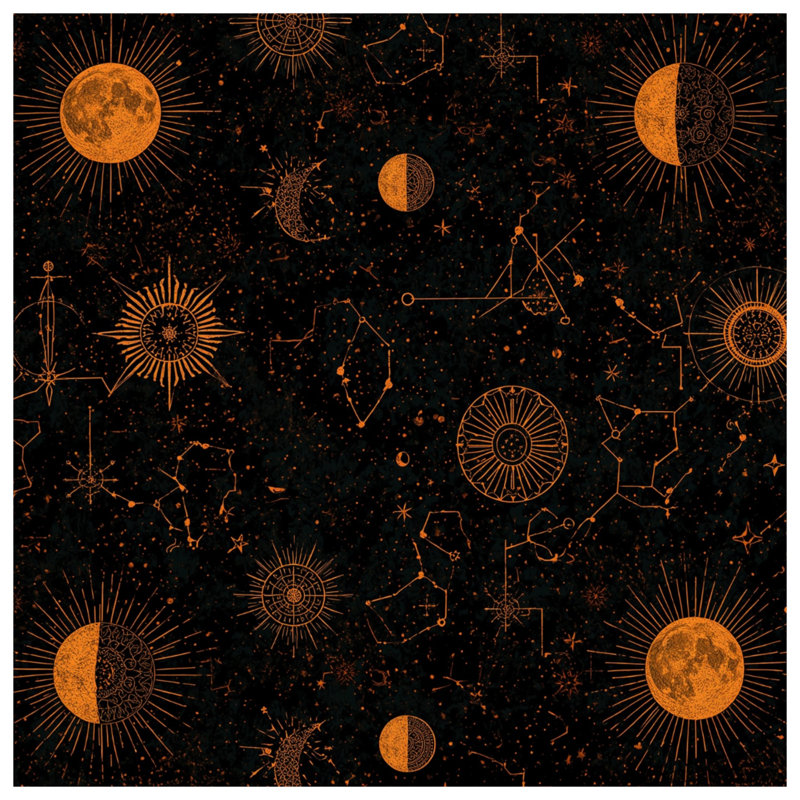 Tapisserie «Celestial Borps Constellations» - Astrologie murale, H 68 po x l 80 po avec 4 œillets