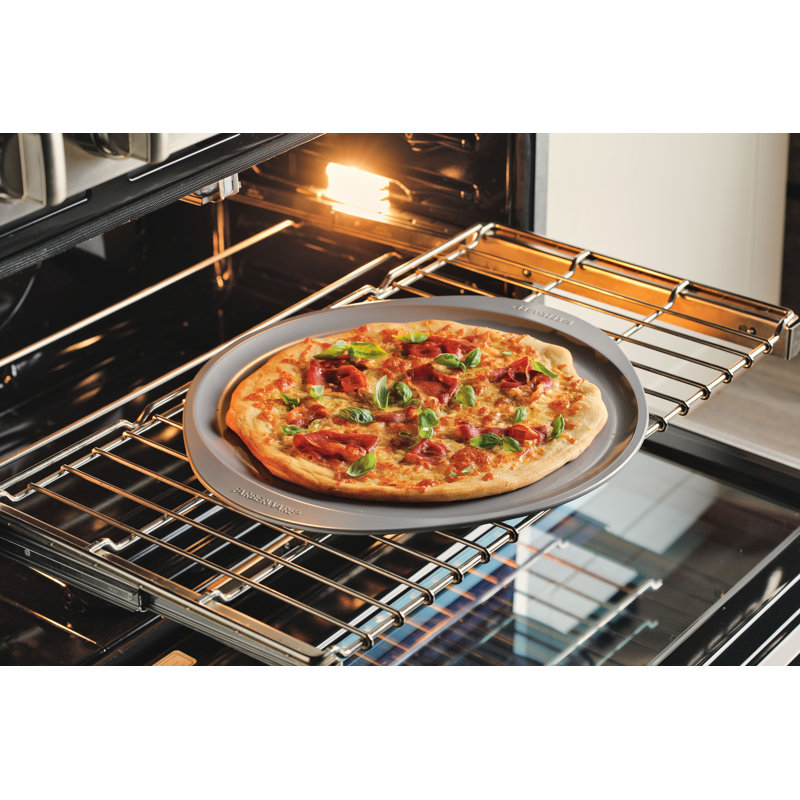 Farberware Light Gray Nonstick 15.5" Carbon Steel Pizza Pan