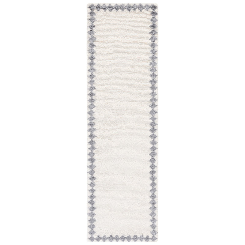 Tapis ivoire / gris Vermont 550 VRM550A, Tapis de couloir 2 pi 3 po x 8 pi