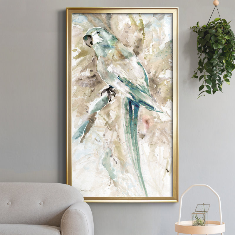 Morning In Rio II - Peinture sur toile encadrée, H 10,5 po x l 18,5 po x P 1,5 po, Doré