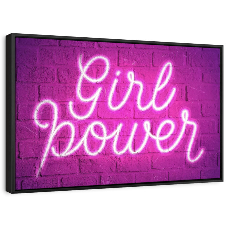 Enseigne néon Tergel Girl Power, H 13 po x l 19 po