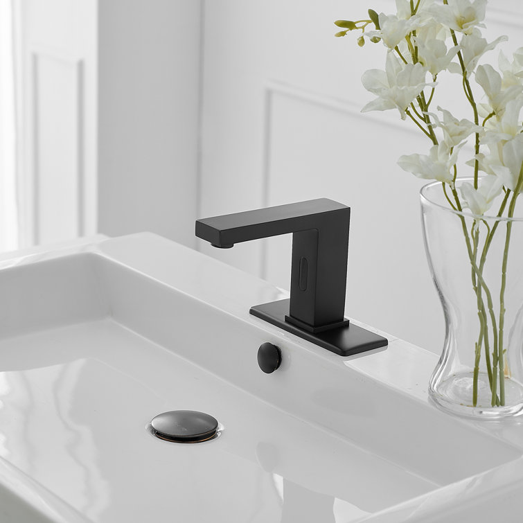 Touchless Single Hole Bathroom Faucet with Drain Assembly
