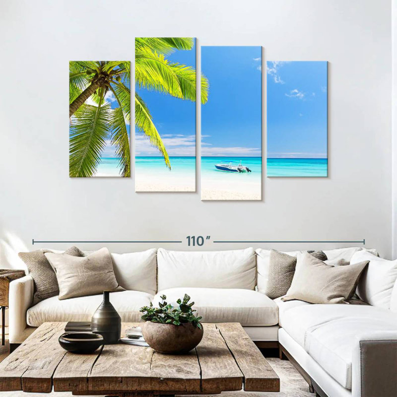 Palmier Summer Beach, H 54 po x l 84 po