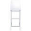 Tabourets de bar transparents et chromés pour l'extérieur (ensemble de 2)