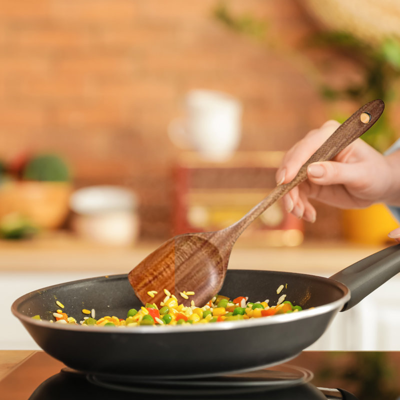 Ensemble de 4 spatules en bois de teck de qualité supérieure