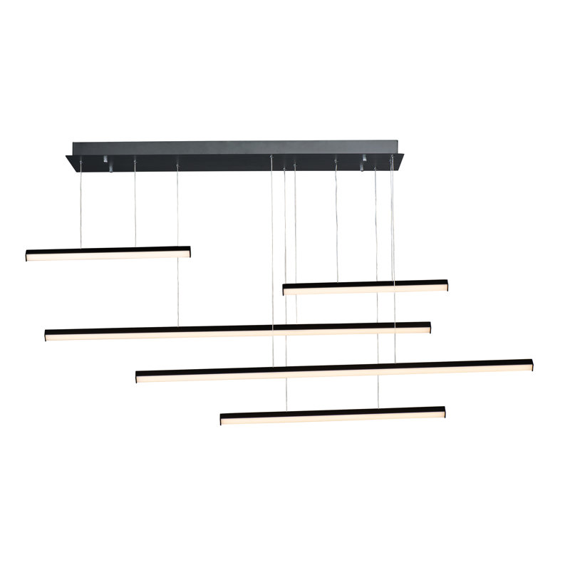 Aliff 5 - Light Black LED Kitchen Island Pendant