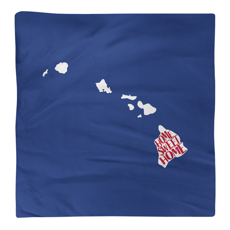 Polyester, Cotton Cities & Maps Square Napkin, Navy/Red, 10" W x 10" D, Cotton