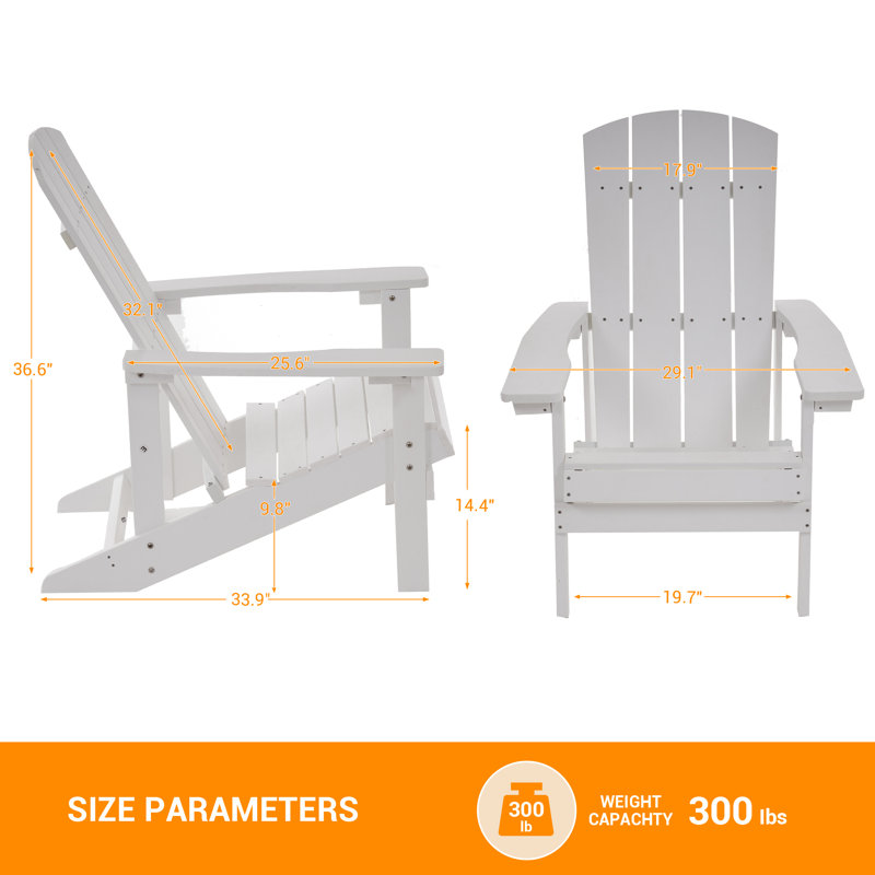 Chaise Adirondack Waskom, Blanc