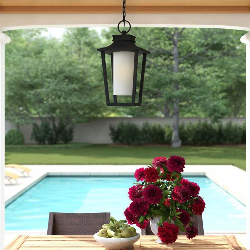 Sullivan 1 -Bulb 23" H Mains Only Outdoor Hanging Lantern, Black, 100W Medium