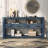 U_style 62.2" sleek console table, modern living room furniture with 4-drawer storage and 2-shelf display, multifunctional design