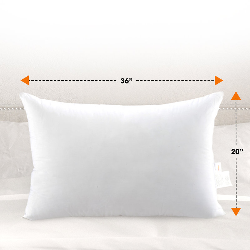 King Size White Hypoallergenic Polyester Pillows Set of 2