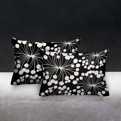 Floral Outdoor Reversible Throw Pillow