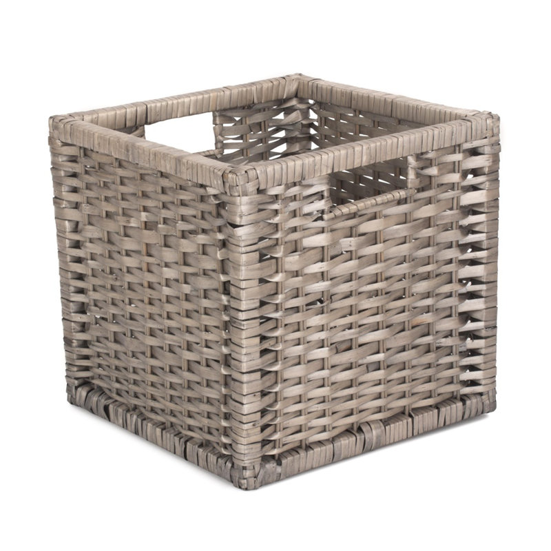 Wicker Willow Storage Basket, 28cm H x 30cm W x 30cm D