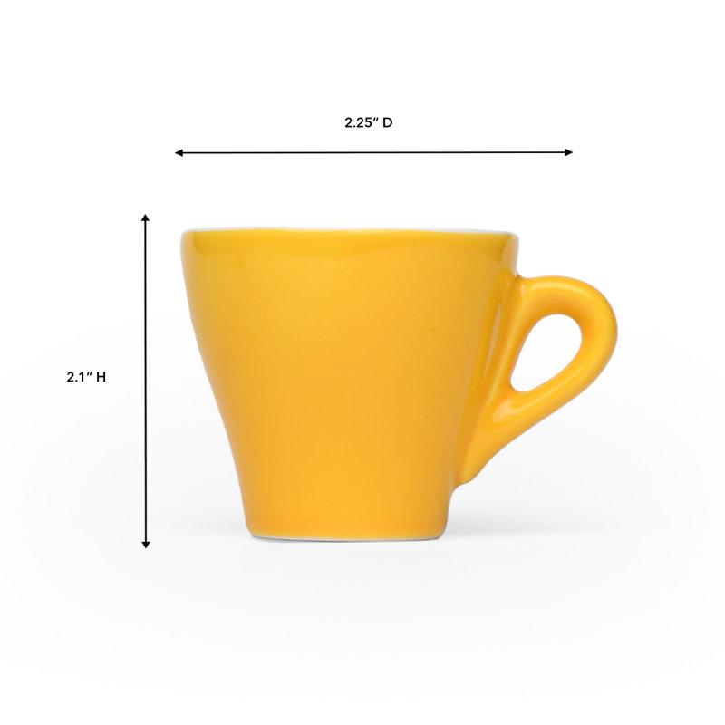 Tasse en porcelaine Hearn citron, Jaune