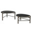 Ensemble de 2 tables basses ovales gigognes Wexford, ensemble de 2 tables d'appoint en bois avec base en métal pour le salon-925231010