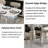70 Inch Sintered Stone Dining Table With Brushed Metal Base-19276363