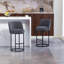 Ensemble de 2 tabourets de bar à hauteur de comptoir, tabourets de bar moderne avec dossier, tabourets de bar rembourrés en tissu de lin pour îlot de cuisine-125536028