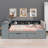 Full Size Platform Bed Comes With Shelves, Drawers, Charging Port, And Headboard Covered In Fabric-298434148-298434147