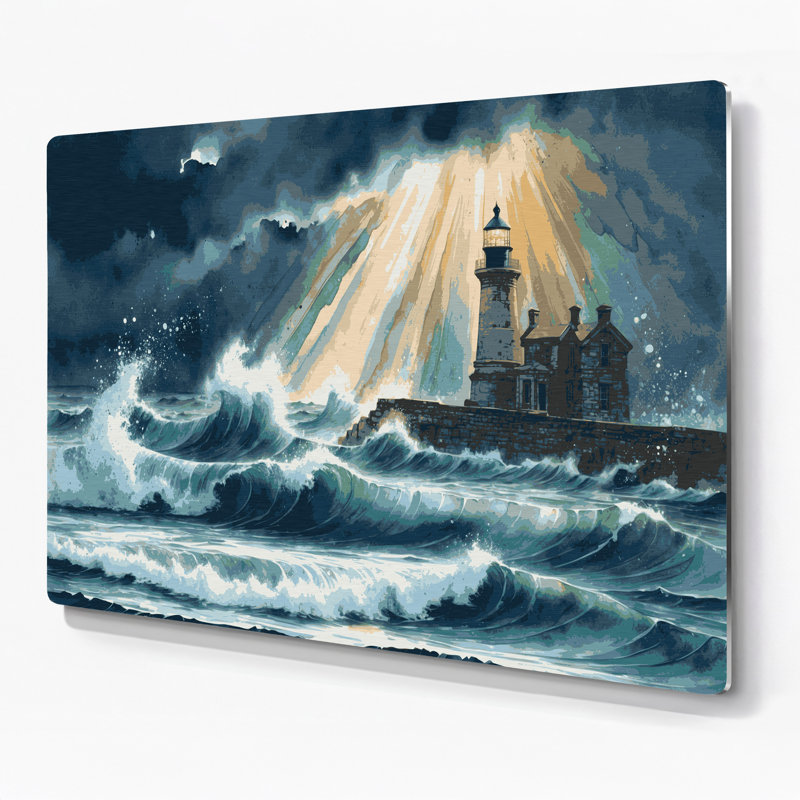 Art mural gris nautique moderne côtières, H 11 po x l 14 po