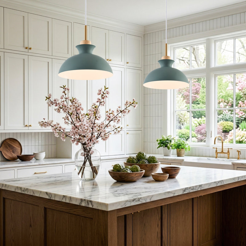 1 - Light Single Pendant, Blue