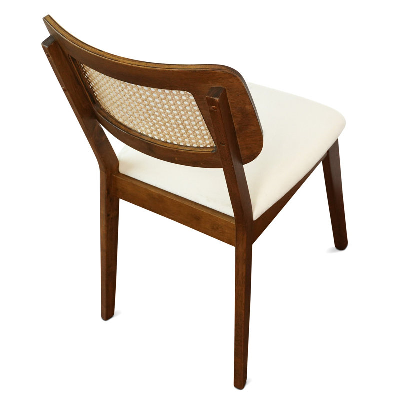 Ensemble de chaises Kaden en velours (ensemble de 2), Crème, crème