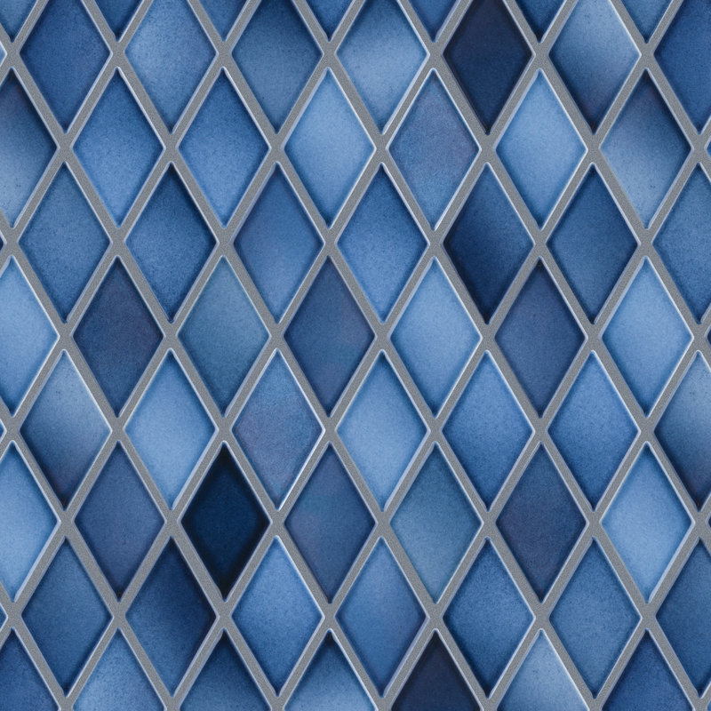 Hudson 2" x 3" Porcelain Grid Mosaic Wall & Floor Tile, Blue