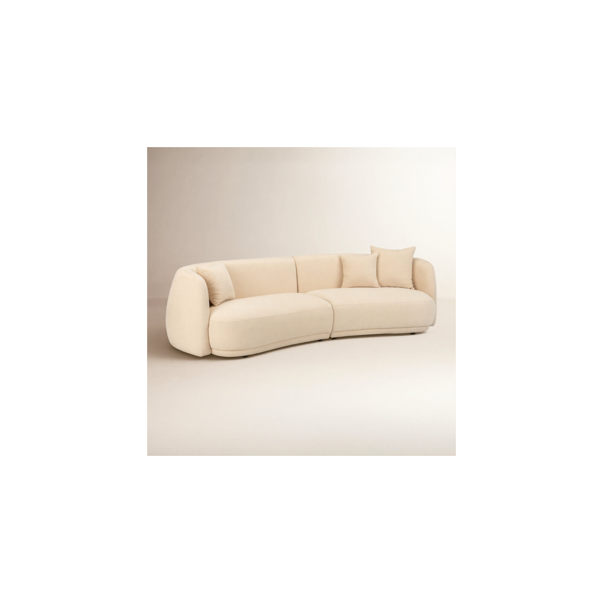 Homer 117" 2 - Piece Upholstered Sofa , Ivory 100% Linen