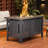 Chanade Rectangle Iron Wood Burning Smokeless Outdoor Fireplace with Lid