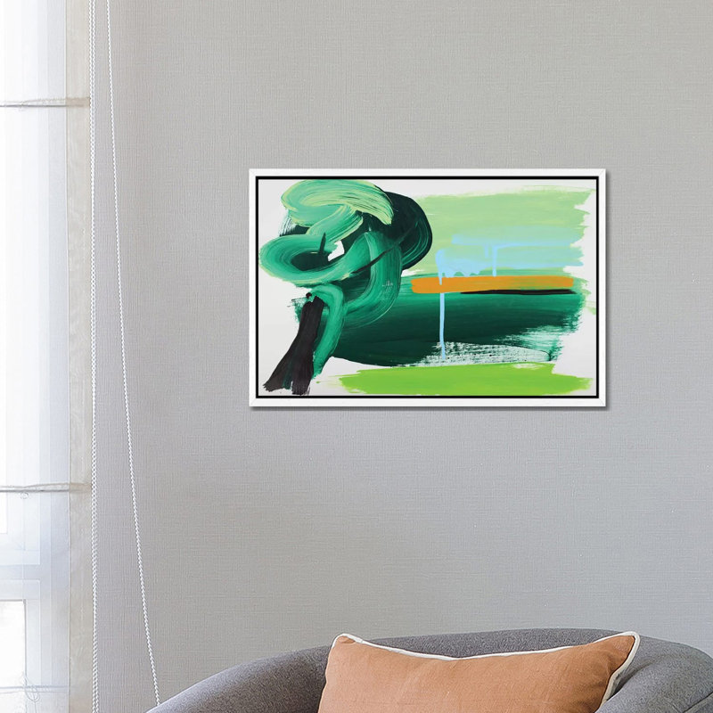 Midwest Meditation II by Pamela Staker - Painting on Canvas, 66.04 cm H x 45.72 cm W, White Framed