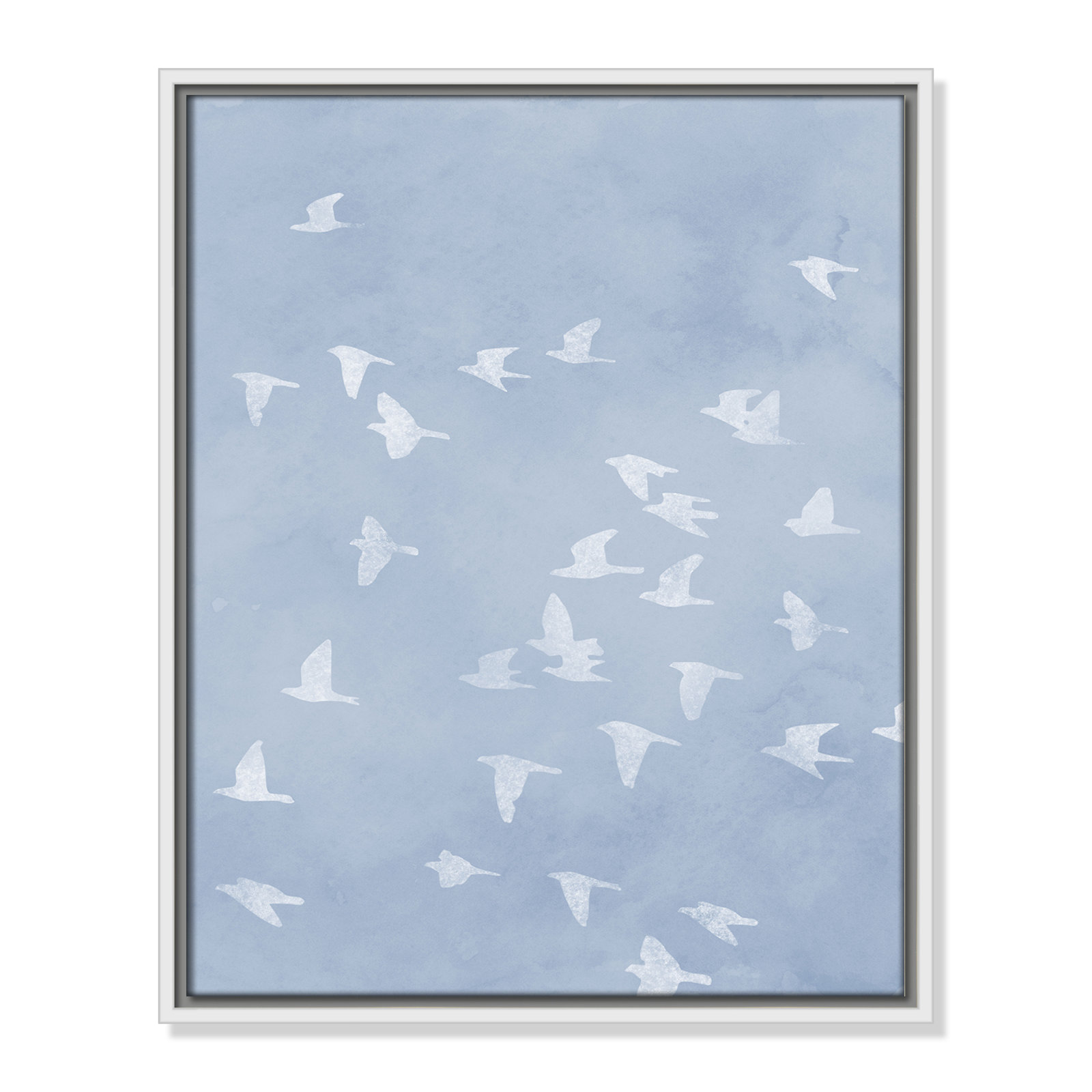 Flying Friends Print by Marcus Prime, White Floater, 17.5'' W x 21.5'' H