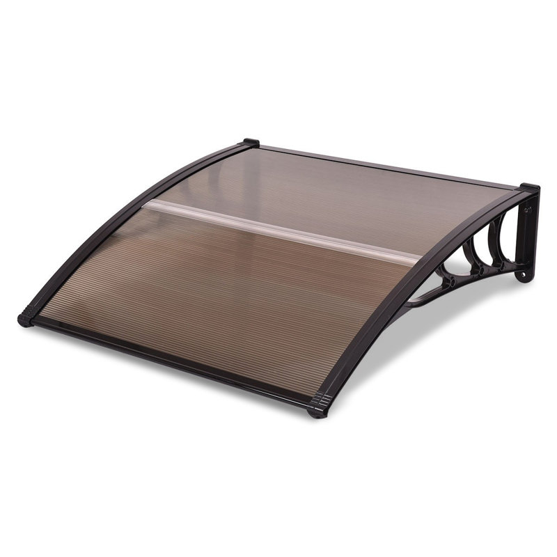 S-nova 40'' W x 11'' D Retractable Patio Awning, Brown/Black