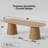 86" Wood Oval Pedestal Base Dining Table Kitchen Table for 10-1005518723
