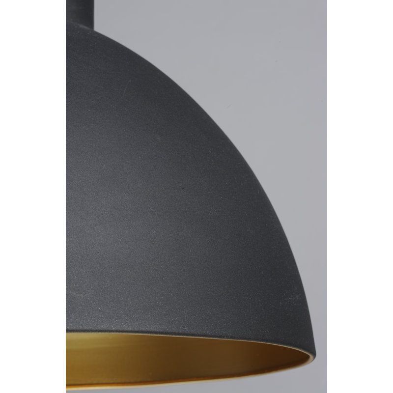 1 - Light Black/Gold Dome Pendant