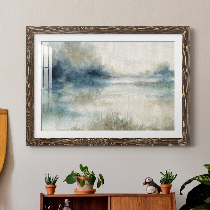 «Still Evening Waters II», reproduction de cadre photo sur papier, Noyer, H 31,5 po x l 23,5 po x P 1,5 po