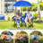 Portable Folding Picnic Double Chair With Removable Umbrella-200540417