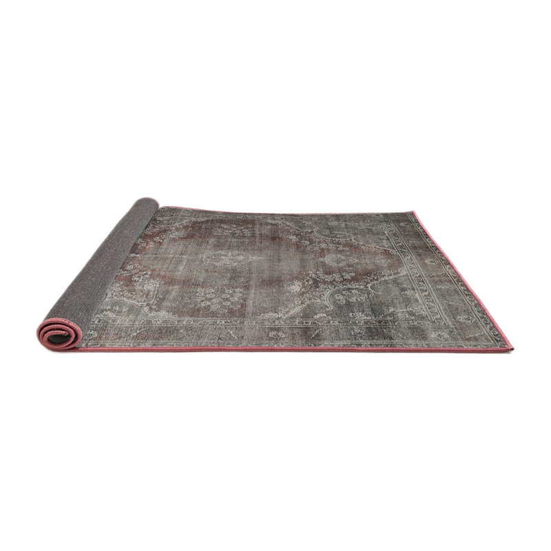 Tapis gris/brun/bleu clair traditionnel Kilroot, Carré 5 pi
