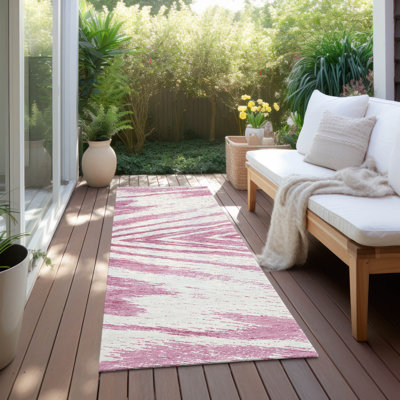  Machine Washable Indoor/Outdoor Chantille ACN876 Black Rug